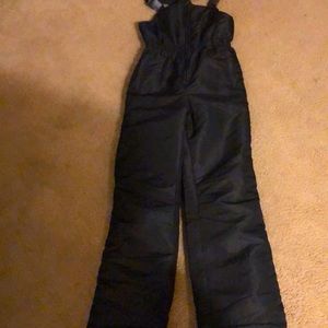Black Snow Bib with Puffer Jacket, Youth